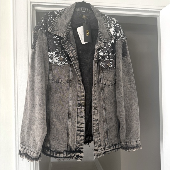 L&B Sequins Denim Jacket - Picture 1 of 4